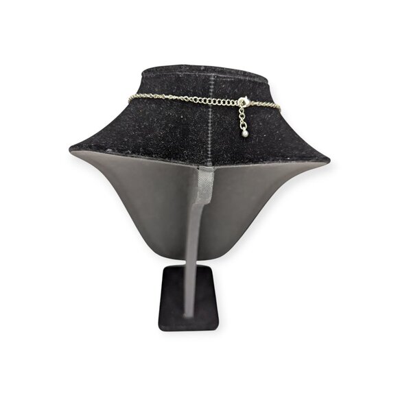 Colorful Metal Floral Necklace & Chain Pink Teal Yellow & Purple w/Lobster Clasp - Picture 4 of 11